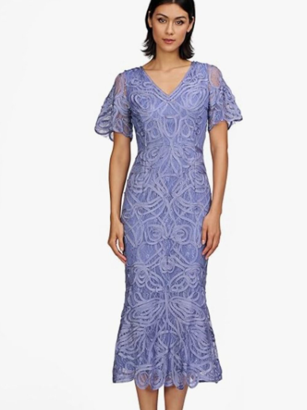 JS Collections Camila Soutache Tea Dress 2 Denim NWT